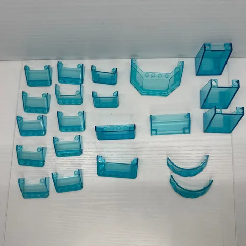 LEGO Trans Light Blue Windscreen Panel 21 pieces lot