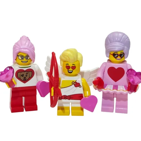 LEGO Valentine Cupid Minifigure Lot Hearts Wings Love Custom MOC Authentic Parts
