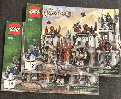 Lego Castle Troll's Mountain Fortress 7097 Used Instruction Manuals No Bricks