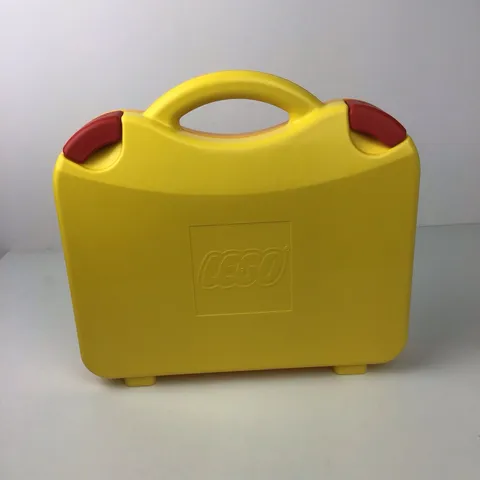 LEGO Yellow & Orange Plastic Carrying Case Storage Box With Dividers A1