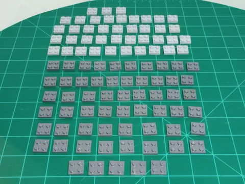 100 pieces Shades of Gray Genuine Lego 2x2 Plates Part 3022 Castle Star Wars 