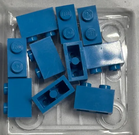 LEGO Brick 1 x 2, 3004, Dark Azure, QTY 10 Free Shipping