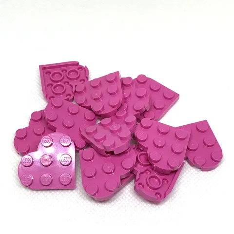 LEGO Parts - Dark Pink Plate, Round 3 x 3 Heart - No 39613 - QTY 13