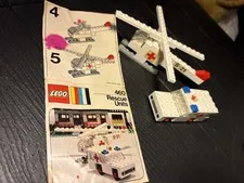1973 Vintage Lego  460 Rescue Units Complete  with Instructions