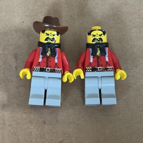 Bandit 2 Prairie Pete Wild West LEGO Minifigure Flatfoot Thompson Lot Of 2
