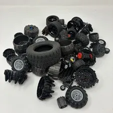 LEGO Wheels & Tires Parts Bulk Lot Multicolor Sold by Weight 1lb 9.6oz Box