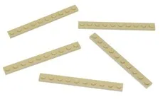 5 LEGO Tan 1x10 Plates brick yellow plate 10x1 4477 4143409