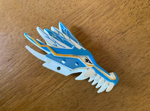 LEGO Ninjago Dragon Upper Jaw (White Blue Orange) Replacement Piece / Part