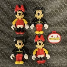 Vintage LEGO Disney Mickey and Minnie Mouse,M Figure with Suitcase -Used