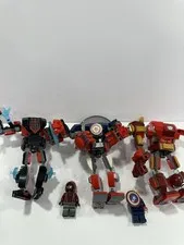 Lot of 3 LEGO Marvel Mech Armor W/ Weapons & Mini Figures 99% Complete