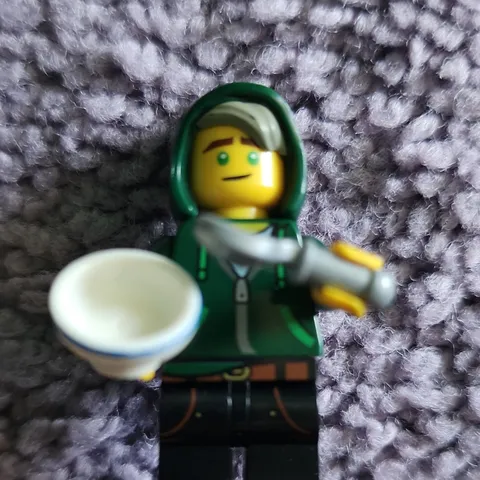 LEGO NINJAGO Movie Minifigure Green Hoodie w/ Bowl & Spoon 71019 #7
