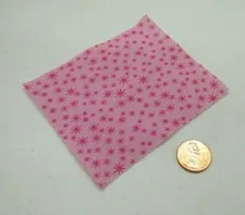 Lego Duplo CLOTH FABRIC BLANKET 3" x 4" Pink with Stars Pattern Genuine Piece