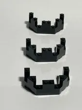 LEGO 3 Castle Turret Tops Black 4x8x2   6066  E123