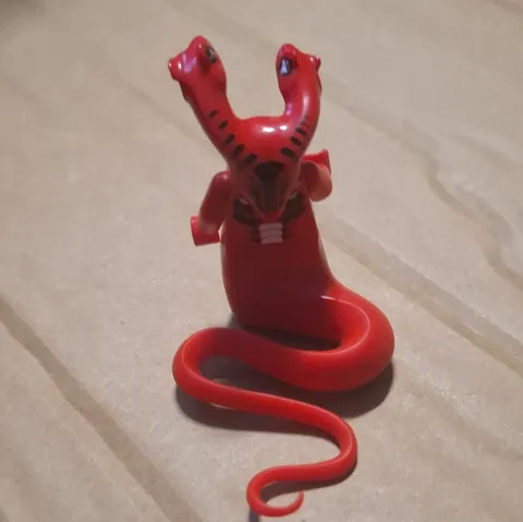 LEGO Red Snake Minifigure Figure with Snake Tail Body Plastic Minifigure