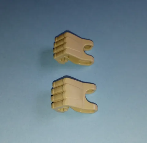 2 Bionicle Lego 93575 Hero Factory Fist with Axle Hole - 4 fingers Tan WYSIWYG