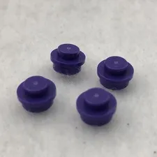LEGO 4073 Dark Purple Plate, Round 1 x 1 (x4)