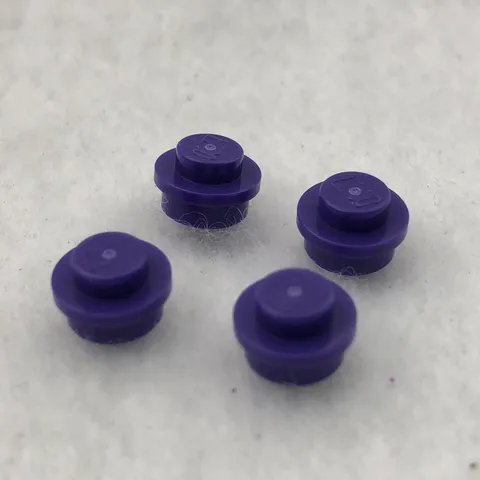 LEGO 4073 Dark Purple Plate, Round 1 x 1 (x4)