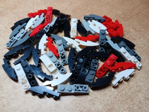 LEGO BULK LOT OF 58 CURVED SLOPE 1X4 INVERTED  #13547 MIXED COLORS