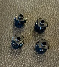 LEGO Parts 4733 Lot 4 Brick Modified 1 x 1 Studs on 4 Sides Black
