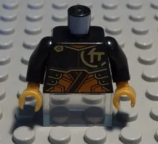 Lego Figure Accessories Top Torso Black With Decor