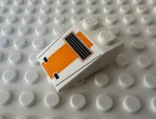 LEGO Slope 33 3x2 with SW Snowspeeder Front w Vent and Orange Stripe 3298pb050