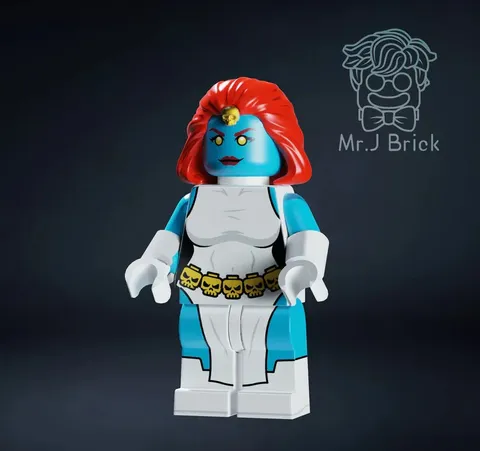 LEGO Marvel Comics Mr J Brick Custom Marvel X-Men Mystique Pad Minifigure NEW