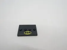 LEGO 3 x 4 Plate Tile 4 Studs in Center Batman Logo Minifigure Stand