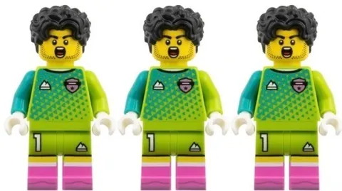 Lego 3 New Soccer Goalkeeper Series 29 Minifigures Only No Stand and Accessories