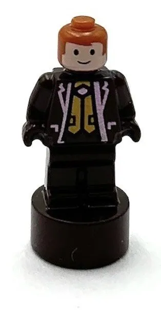Lego New Fred George Weasley Statuette Trophy Bright Light Orange Vest Minifig