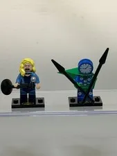 The LEGO Batman Movie Series 2 Black Canary & Clock King Minifigures