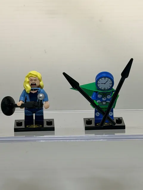 The LEGO Batman Movie Series 2 Black Canary & Clock King Minifigures