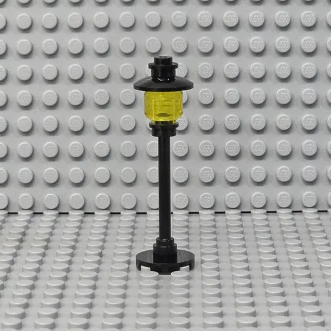 Lego Street Light Pole Lamp Trans-Yellow Globe Round Base City Town - Qty of 1