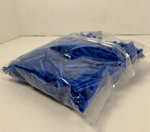 Lego 6558 Blue Technic, Pin 3L w Friction Ridges Lengthwise QTY 300 Bulk Lot NEW