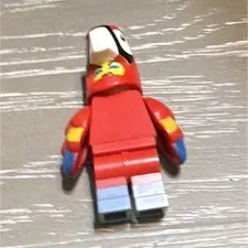 LEGO Plastic Minifigure in Red Outfit with White Hood or White Helmet