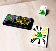 New LEGO Ghost Tree House Halloween Fun Stickered Parts Ghoul Ghostly BEWARE Fun
