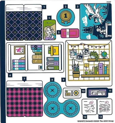 LEGO STICKER SHEET 41740 ALIYA'S ROOM from set New & Genuine