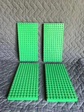 Lego Vintage Green Thick Green Baseplates 10x20 Lot Of 4 • READ DESCRIPTION