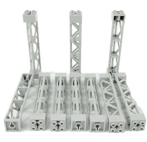 LEGO® 10 New Light Bluish Gray Support 2 x 2 x 10 Girder Building Scaffolding