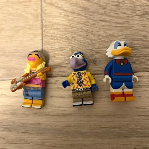 LEGO Minifigures The Muppets Gonzo Duck Janice Minifigure Lot of 3