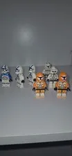 LEGO Star Wars Clone Trooper Minifigure Lot - 6 Figures Plastic Age 5+