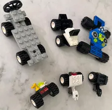 Vintage LEGO Space & Town Vehicle Lot Custom Mini Buggy Builds Chassis Wheels Pa
