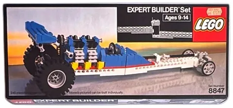 LEGO Expert Builder Dragster Set 8847 1983 Vintage Complete Open Box