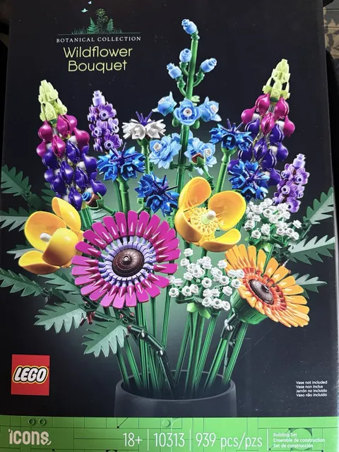 LEGO Wildflower Bouquet 10313 Icons Botanical Collection 939 Pieces COMPLETE Set