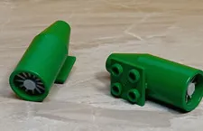 LEGO Minifigure Green Engine Jet Airplane Space Lot of 2 Blades Aircraft