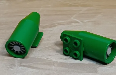 LEGO Minifigure Green Engine Jet Airplane Space Lot of 2 Blades Aircraft