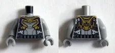 LEGO® Part 973pb1954c01 - Torso Gold and Silver Armor with Utility Belt Pattern