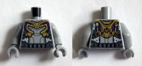LEGO® Part 973pb1954c01 - Torso Gold and Silver Armor with Utility Belt Pattern