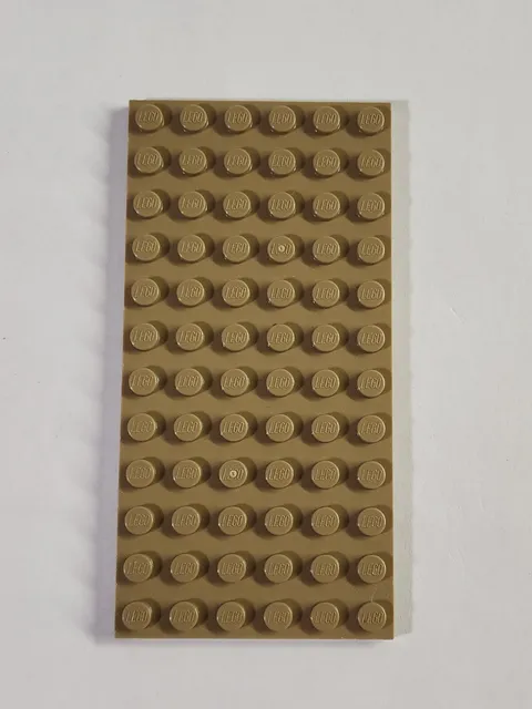 LEGO 6x12 Plate 3028 ● Dark Tan ● Flat ● Parts ● 1 Piece
