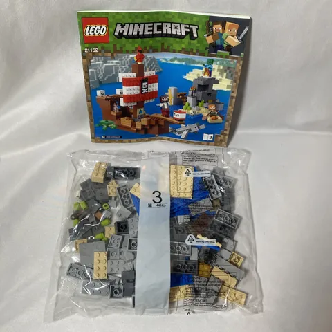 LEGO Minecraft 21152 The Pirate Ship SEALED Bag 3 Blocks and Instruction Booklet