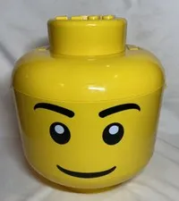 LEGO 12” X-Large Yellow Head Storage Container Sort & Store 2 Trays Handle 2010